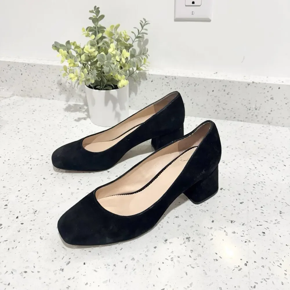 J. Crew Kate Black Suede Pumps Size 8.5